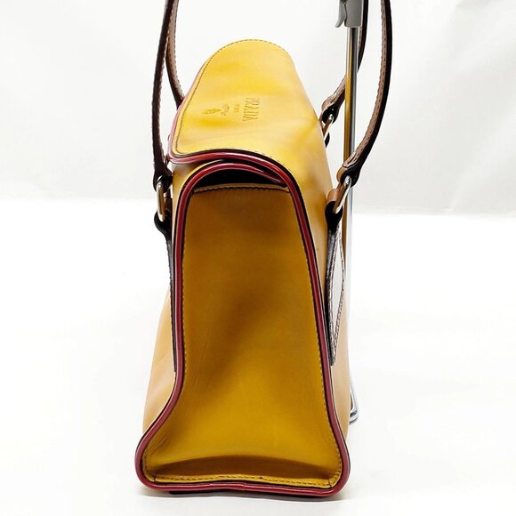 Authentic Prada Brown Leather Hand Bag mn420-121425 - Picture 4 of 16